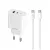 Maxlife MXTC-06-30AC PD QC 30W töltő 1x USB-C, 1x USB-A + USB-C–USB-C kábel 60W fehér