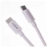 Maxlife MXTC-06-30AC PD QC 30W töltő 1x USB-C, 1x USB-A + USB-C–USB-C kábel 60W fehér