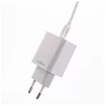 Maxlife MXTC-06-30AC PD QC 30W töltő 1x USB-C, 1x USB-A + USB-C–USB-C kábel 60W fehér