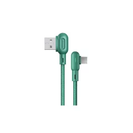   USAMS U57 ferde kábel MicroUSB 1.2m 2A SJ458USB02 (US-SJ458) zöld