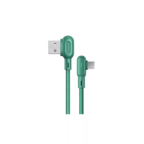 USAMS U57 ferde kábel MicroUSB 1.2m 2A SJ458USB02 (US-SJ458) zöld
