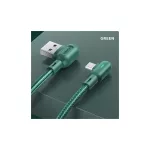 USAMS U57 ferde kábel MicroUSB 1.2m 2A SJ458USB02 (US-SJ458) zöld
