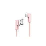 USAMS U-flow ferde Lightning kábel 1.2m 2A IPUSBCY03 (US-SJ165) rózsaszín