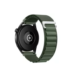   Samsung Galaxy Watch készülékhez Forcell F-Design FS05 22 mm-es poliészterszálas csatos szíj, zöld