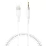 XO audio kábel NB-R279B USB-C–3,5 mm jack, 1,0 m, fehér