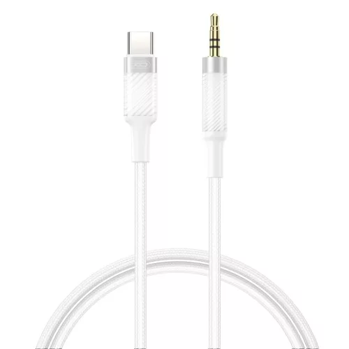 XO audio kábel NB-R279B USB-C–3,5 mm jack, 1,0 m, fehér
