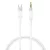 XO audio kábel NB-R279B USB-C–3,5 mm jack, 1,0 m, fehér