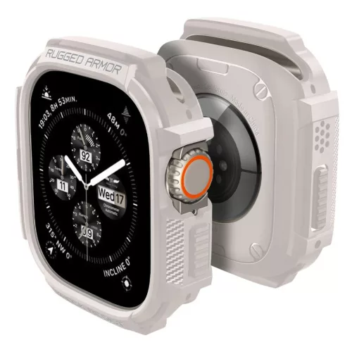 SPIGEN RUGGED ARMOR Apple Watch Ultra 1/2/3 (49 MM) készülékhez tok dűné bézs