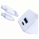 Fali töltő 3MK Hyper GaN Charger 20W 1xUSB-A 1xUSB-C PD QC4+ fehér