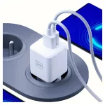 Fali töltő 3MK Hyper GaN Charger 20W 1xUSB-A 1xUSB-C PD QC4+ fehér