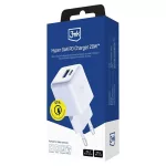 Fali töltő 3MK Hyper GaN Charger 20W 1xUSB-A 1xUSB-C PD QC4+ fehér