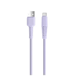 Setty USB-USB-C kábel 1,5 m 2,1 A KSA-C-1.529 lila