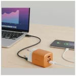Fali töltő Energea Ampcharge GaN35 USB-C/USB-A PD/PPS/QC3.0 35W narancssárga
