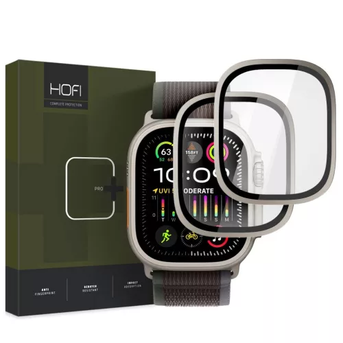 Edzett üveg HOFI GLASS RING 2-PACK Apple Watch Ultra 1 / 2 (49 mm) Titanium készülékhez
