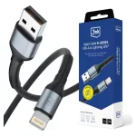 3MK Hyper Cable N-SERIES USB-A to Lightning kábel 1m 5V/2.4A 12W fekete