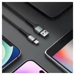 3MK Hyper Cable N-SERIES USB-A to Lightning kábel 1m 5V/2.4A 12W fekete