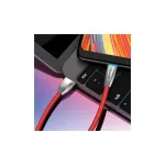 USAMS Braided U-Light USB-C kábel 1.2m TCZSUSB04 (US-SJ184) piros