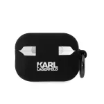 Karl Lagerfeld tok fekete KLAP2RUNKC Airpods Pro 2 készülékhez