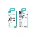 USAMS kábel U85 2xUSB-C/USB/Micro-USB/Lightning 6in1 1.2m 100W PD Fast Charge fekete SJ645USB01