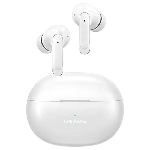USAMS Bluetooth 5.3 vezeték nélküli fejhallgató TWSX-Don Series Dual mic ENC fehér/fehér BHUXD02
