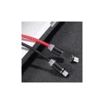 USAMS U-Sure Mágneses microUSB kábel 1m 2.1A szőttes SJ294USB02 (US-SJ294) piros
