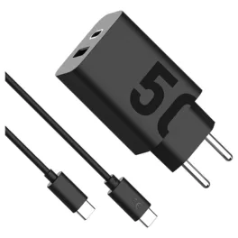   Motorola TurboPower 50W Dual USB-C/USB-A fali töltő, USB-C 1m kábel, fekete