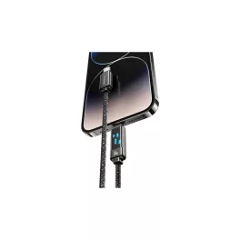   USAMS USB-C to Lightning kábel 30W 1.2m cinkötvös gyors töltős adatkábel Meteor Series SJ743USB0