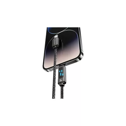 USAMS USB-C to Lightning kábel 30W 1.2m cinkötvös gyors töltős adatkábel Meteor Series SJ743USB0