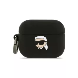   Karl Lagerfeld 3D Logo NFT Karl Head szilikon tok AirPods Pro 3 készülékhez fekete