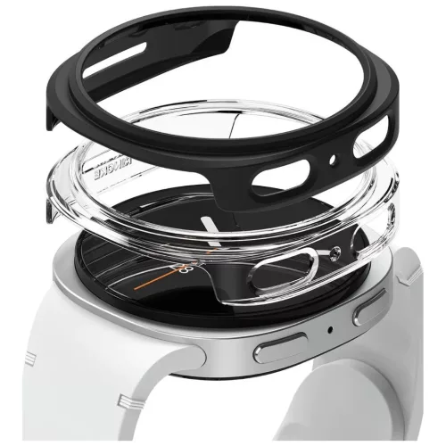 RINGKE SLIM 2-PACK Galaxy Watch 8 (44 MM) készülékhez tok – átlátszó & matt fekete