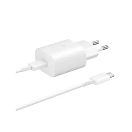   EP-TA800EWE + EP-DA705BWE Samsung 25W utazótöltő + USB-C/USB-C adatkábel fehér - csomagolás nélküli gyártói