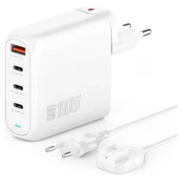   4smarts Flex Pro 100W hálózati töltő 3x USB-C + 1x USB-A fehér