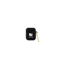   Hello Kitty Liquid Silicone 3D Kitty Head Logo AirPods 1/2 tok, fekete (HKA23DKHSK)