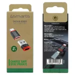 Adapter 4smarts Data Blocker USB-C to USB-A/USB-C 2 db fekete