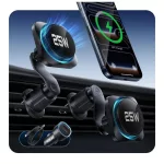 ESR OMNILOCK CRYOBOOST MAGNETIC MAGSAFE ventos autós vezeték nélküli töltő Qi2.2 25W fekete
