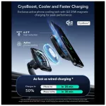 ESR OMNILOCK CRYOBOOST MAGNETIC MAGSAFE ventos autós vezeték nélküli töltő Qi2.2 25W fekete