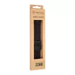 Tactical Quick Release Fekete szilikon univerzális óraszíj 22mm Samsung / Huawei / Honor / Garmin / Amazfit készülékekhez
