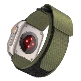   Forcell F-Design FA05 horgos-hurkos nylon szíj Apple Watch 42/44/45/49 mm készülékhez, zöld