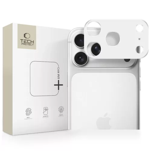 iPhone 17 Pro Max készülékhez kamera lencsevédő TECH-PROTECT CAMALLOY FIT+ ezüst