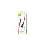 USAMS szőttes kábel U41 microUSB 3m 2A SJ399USB02 (US-SJ399) Fast Charge vörös