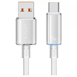   USAMS Cloud Series US-SJ658 6A USB-A–USB-C kábel 1,2 m fehér