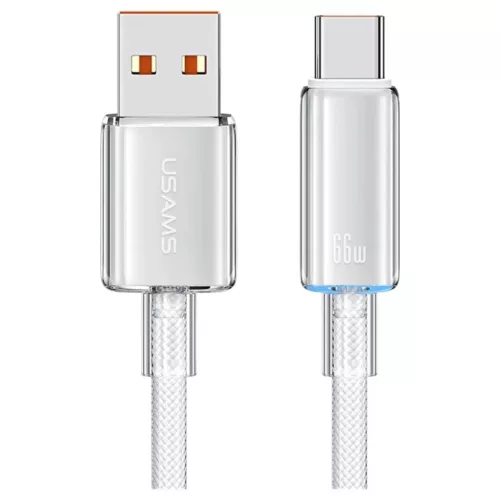 USAMS Cloud Series US-SJ658 6A USB-A–USB-C kábel 1,2 m fehér