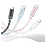 USAMS Cloud Series US-SJ658 6A USB-A–USB-C kábel 1,2 m fehér