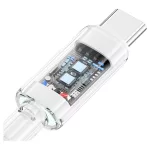 USAMS Cloud Series US-SJ658 6A USB-A–USB-C kábel 1,2 m fehér