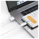 USAMS Cloud Series US-SJ658 6A USB-A–USB-C kábel 1,2 m fehér