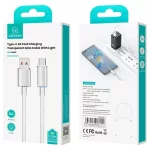 USAMS Cloud Series US-SJ658 6A USB-A–USB-C kábel 1,2 m fehér