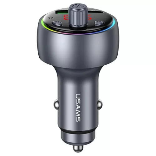 USAMS CC328 autós töltő 30W 1xUSB-A 1xUSB-C Bluetooth FM tarnish