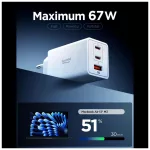 SPIGEN ESSENTIAL EE673EU 3-PORT hálózati töltő 67W fehér