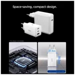 SPIGEN ESSENTIAL EE673EU 3-PORT hálózati töltő 67W fehér