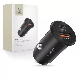   TECH-PROTECT CC02 2-PORT autós töltő PD 35W / QC3.0 fekete